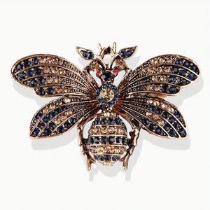 🍏50% OFF/3+...Rhinestone Bee Brooch